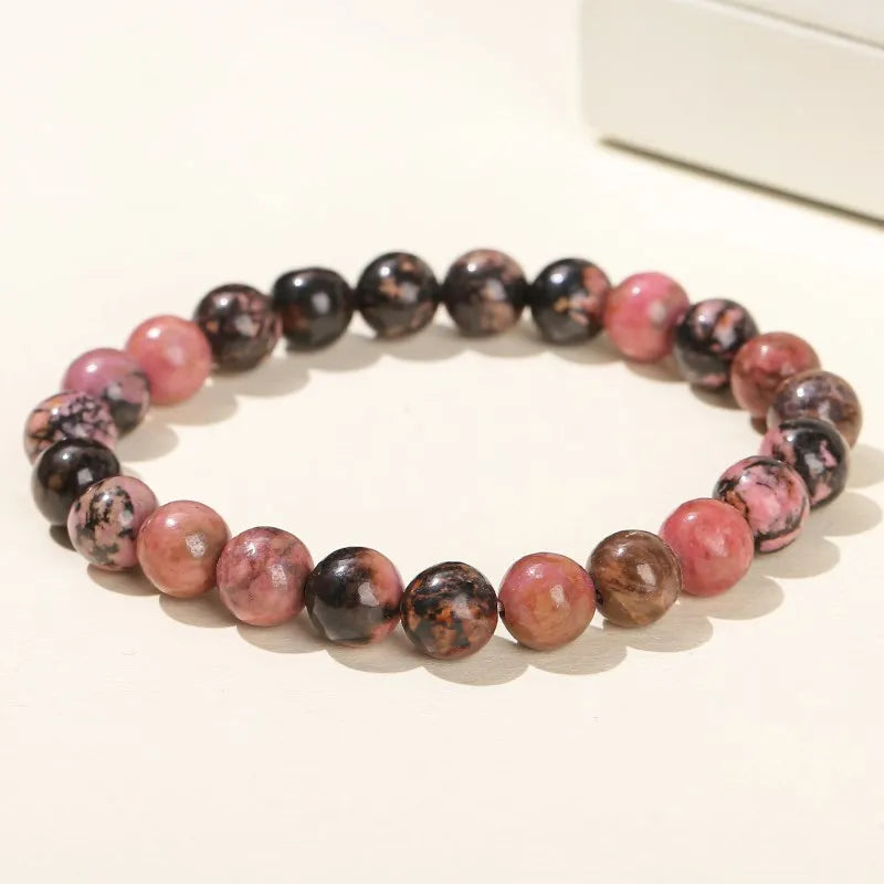 Black Line Rhodonite Bracelet