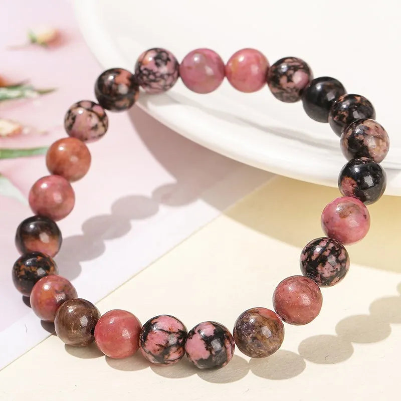 Black Line Rhodonite Bracelet