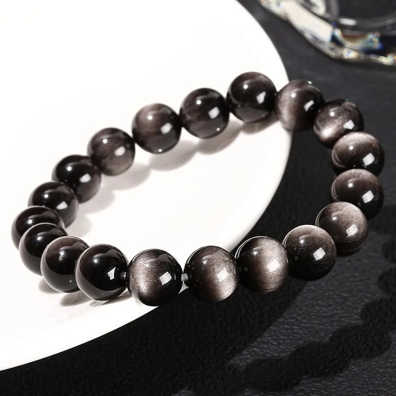 Silver Obsidian Bracelet