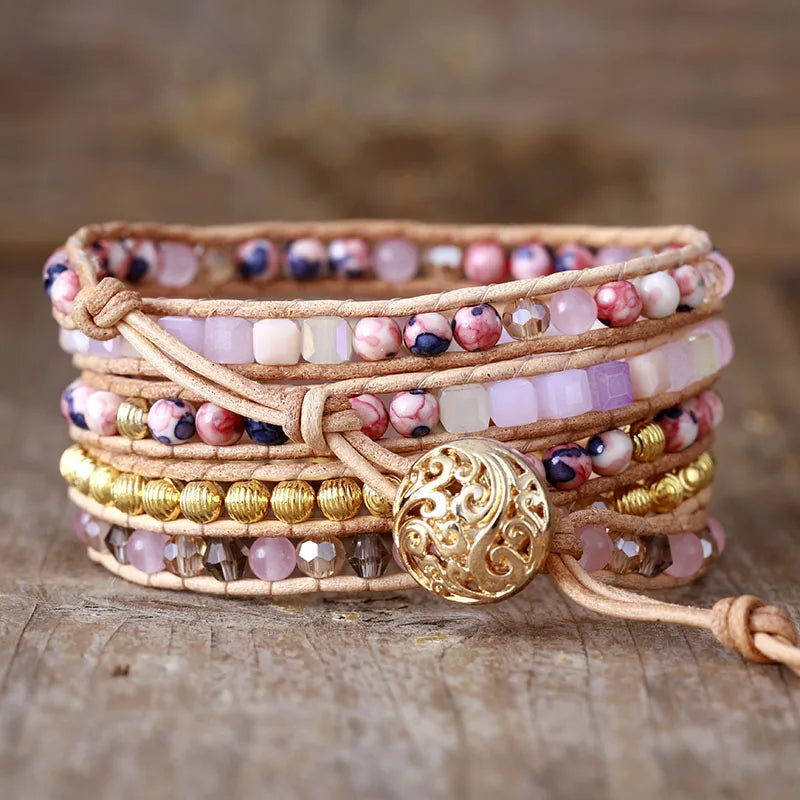 Boho Rosé Wrap Bracelet