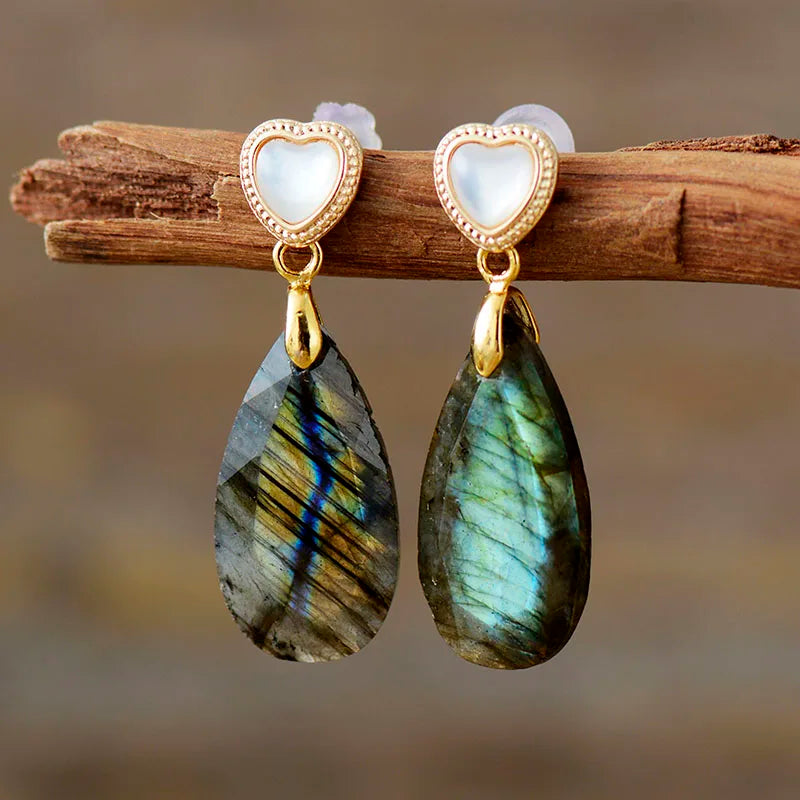 Labradorite Teardrop Earring