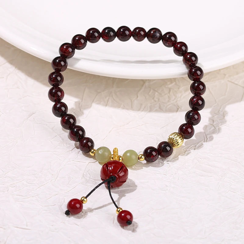 Garnet Cinnabar Bracelet