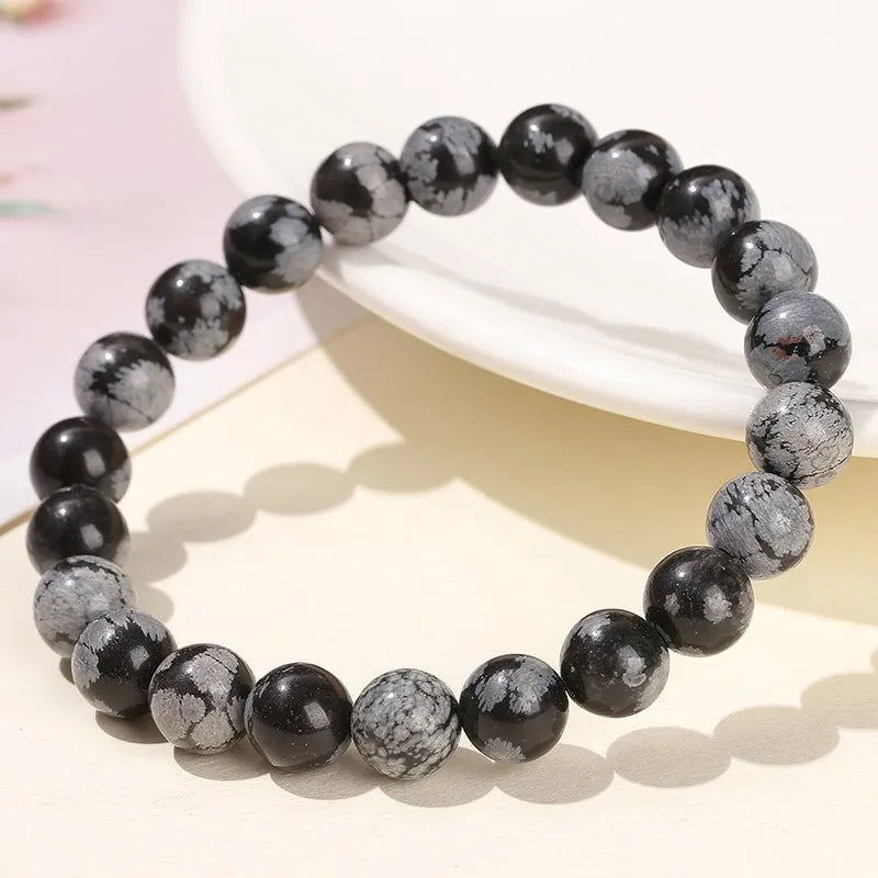 Snowflake Obsidian Bracelet