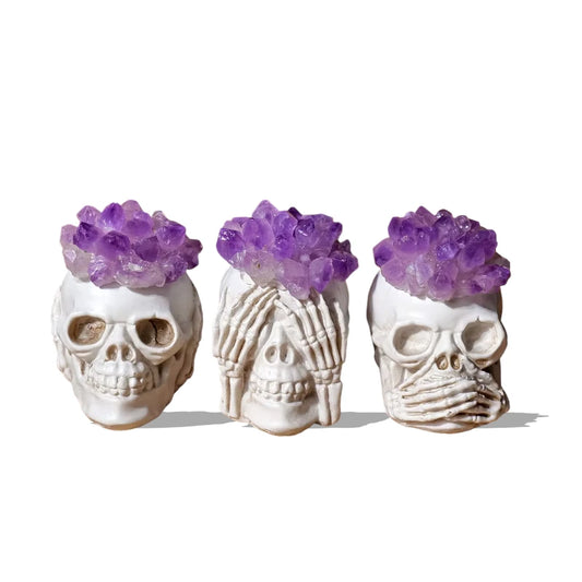 Amethyst Skull Set