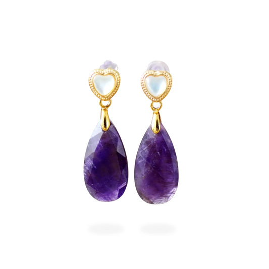 Amethyst Teardrop Earring