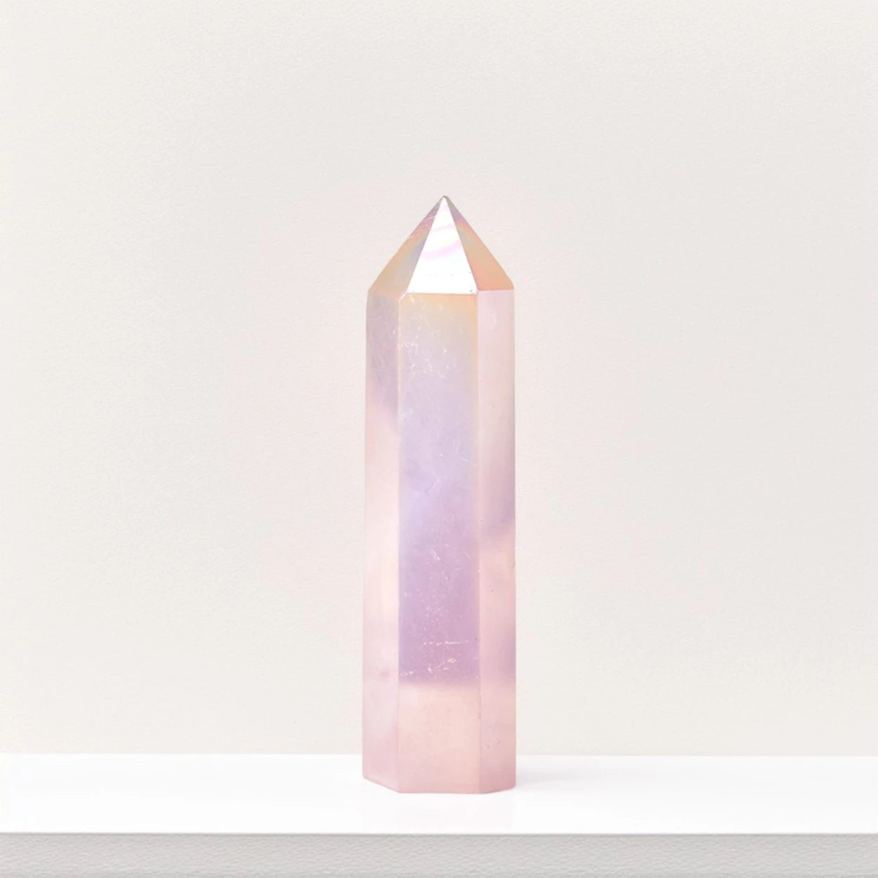 Aura Rose Quartz Crystal Point