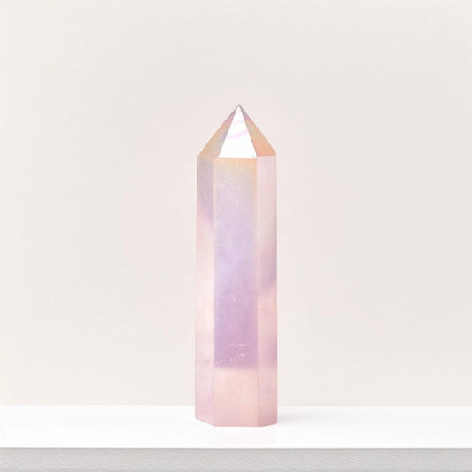 Aura Rose Quartz Crystal Point