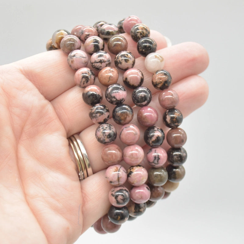 Black Line Rhodonite Bracelet