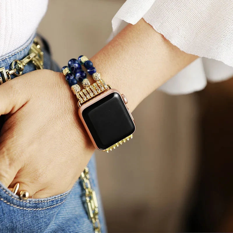 Blue Emperor Jasper Apple Watch Strap