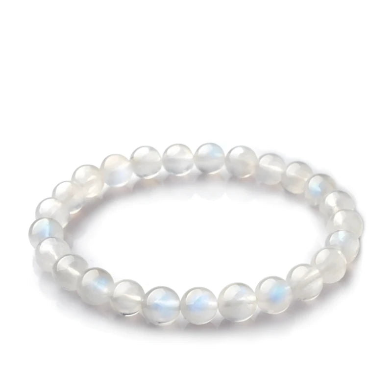 beaded blue moonstone bracelet