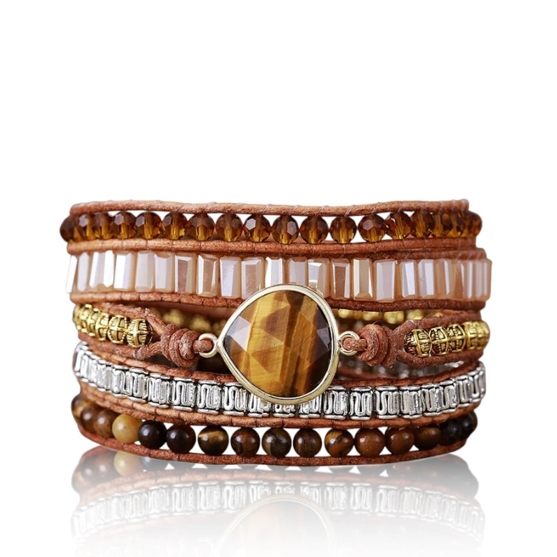 Bold Tiger Eye Wrap Bracelet