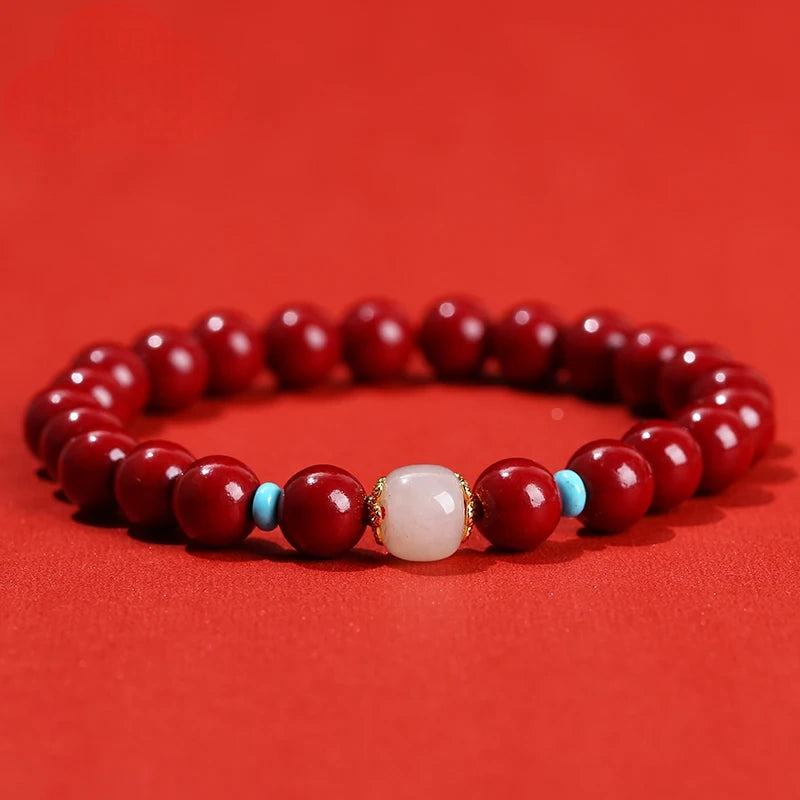 Fortune Cinnabar Jade Bracelet