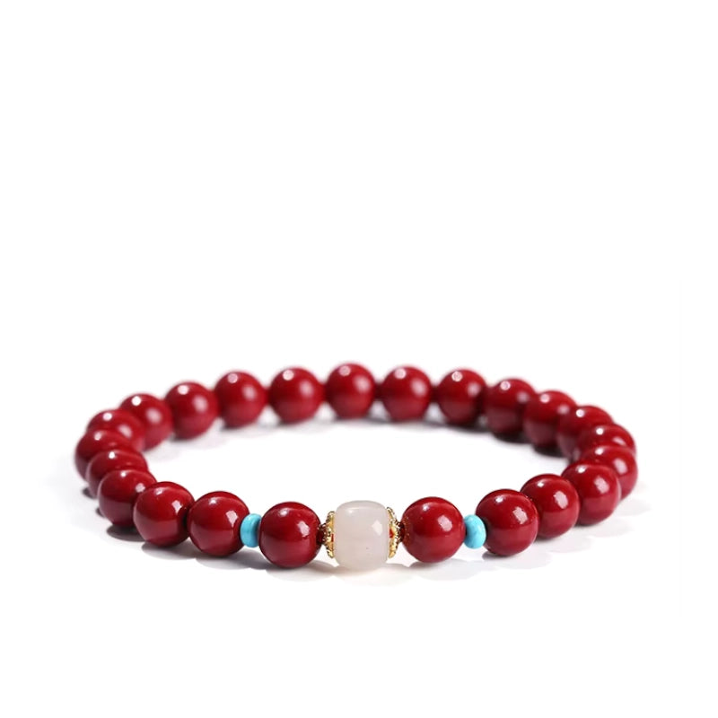 Fortune Cinnabar Jade Bracelet