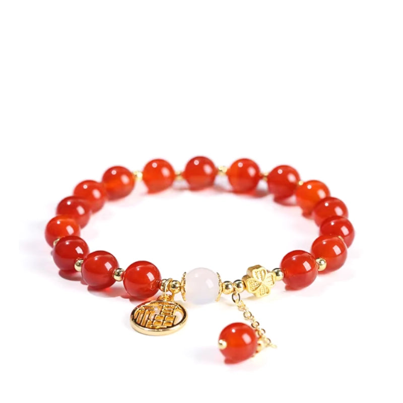 Good Fortune Red Agate Bracelet