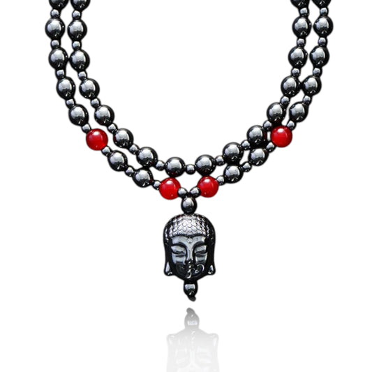 Hematite Buddha Necklace