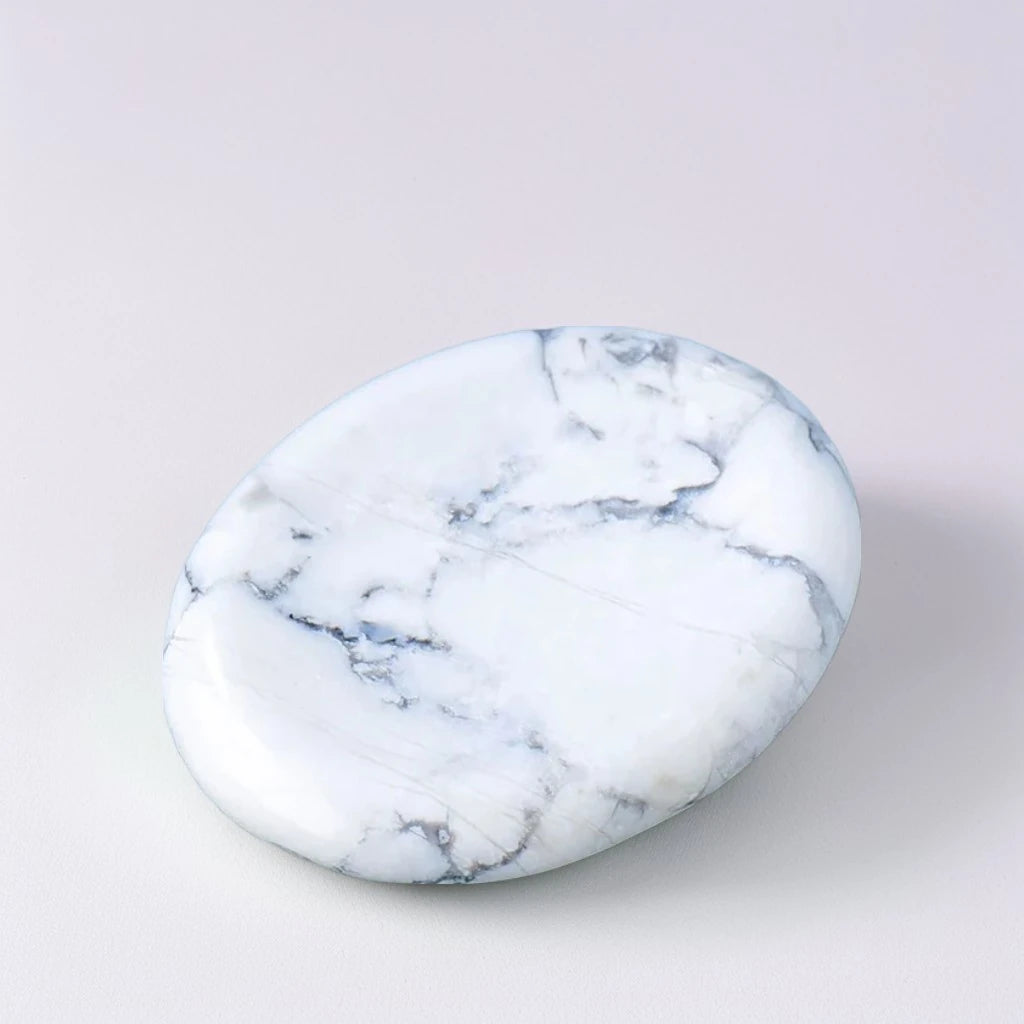 White Howlite Worry Stone