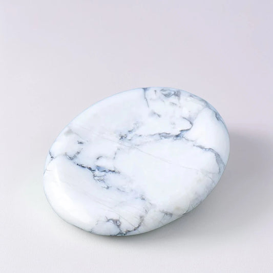 White Howlite Worry Stone