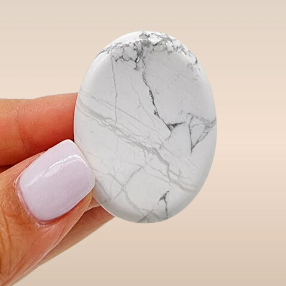 White Howlite Worry Stone