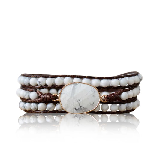 Howlite Boho Wrap Bracelet