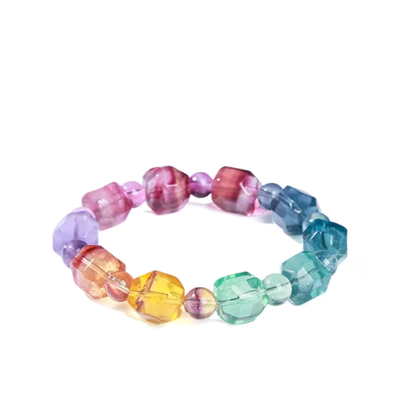 Irregular Rainbow Fluorite Bracelet