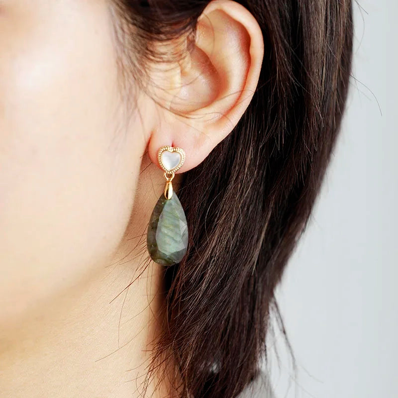 Labradorite Teardrop Earring