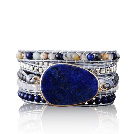 Lapis Lazuli Wrap Bracelet