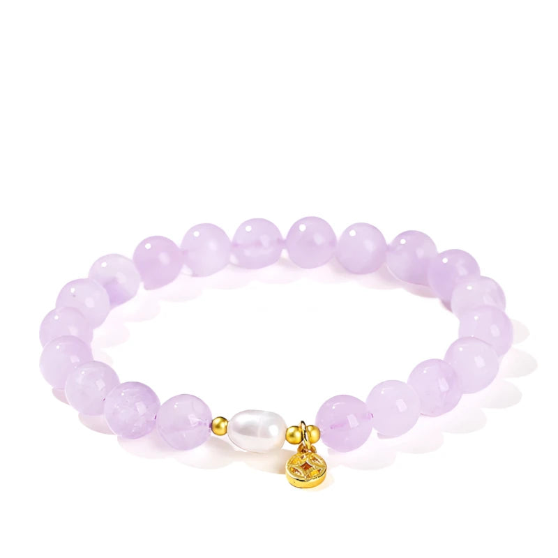 Lavender Amethyst Pearl Bracelet
