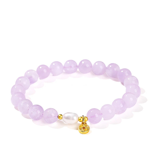 Lavender Amethyst Pearl Bracelet