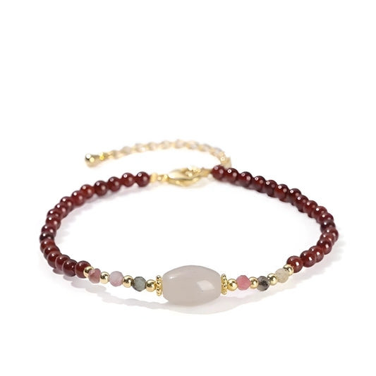 Lucky Garnet Chain Bracelet
