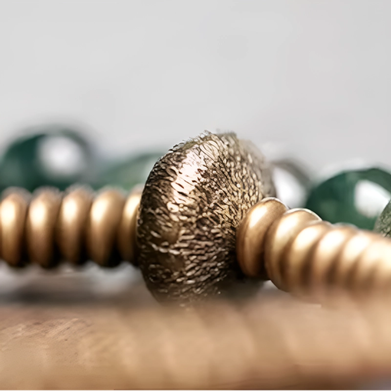 Moss Agate Copper Bracelet