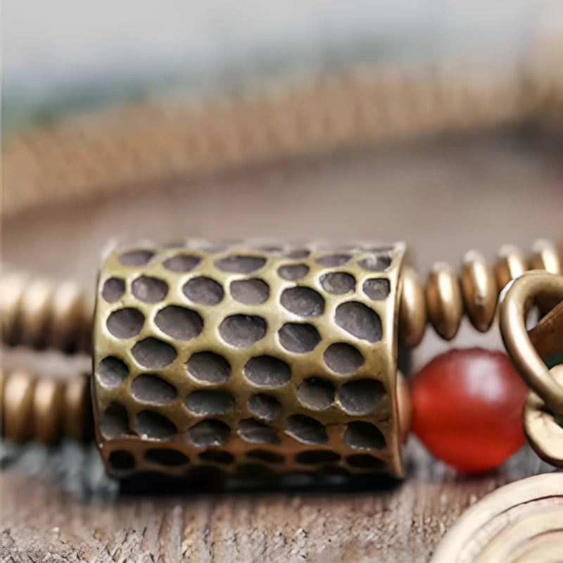 Moss Agate Copper Bracelet