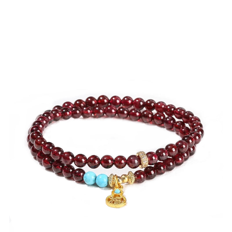 Double Layer Garnet Bracelet