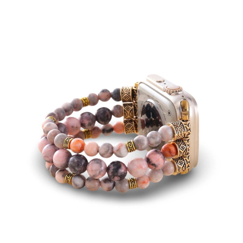 Pink Zebra Jasper Apple Watch Strap