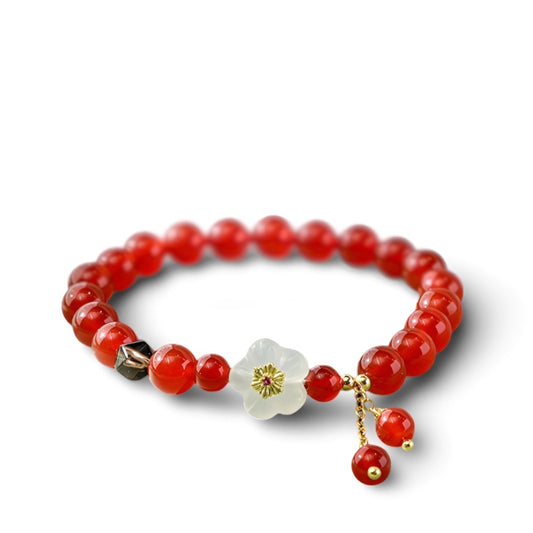 Red Agate Blossom Bracelet