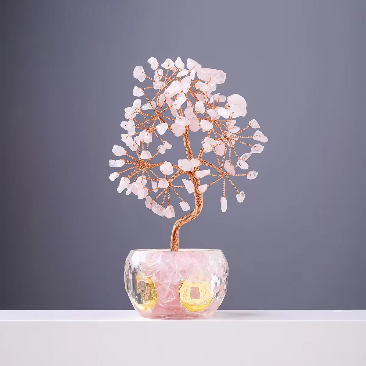 Rose Quartz Prosperity Tree