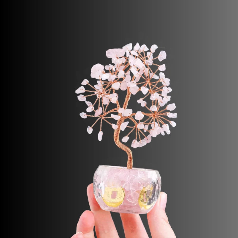 Rose Quartz Prosperity Tree