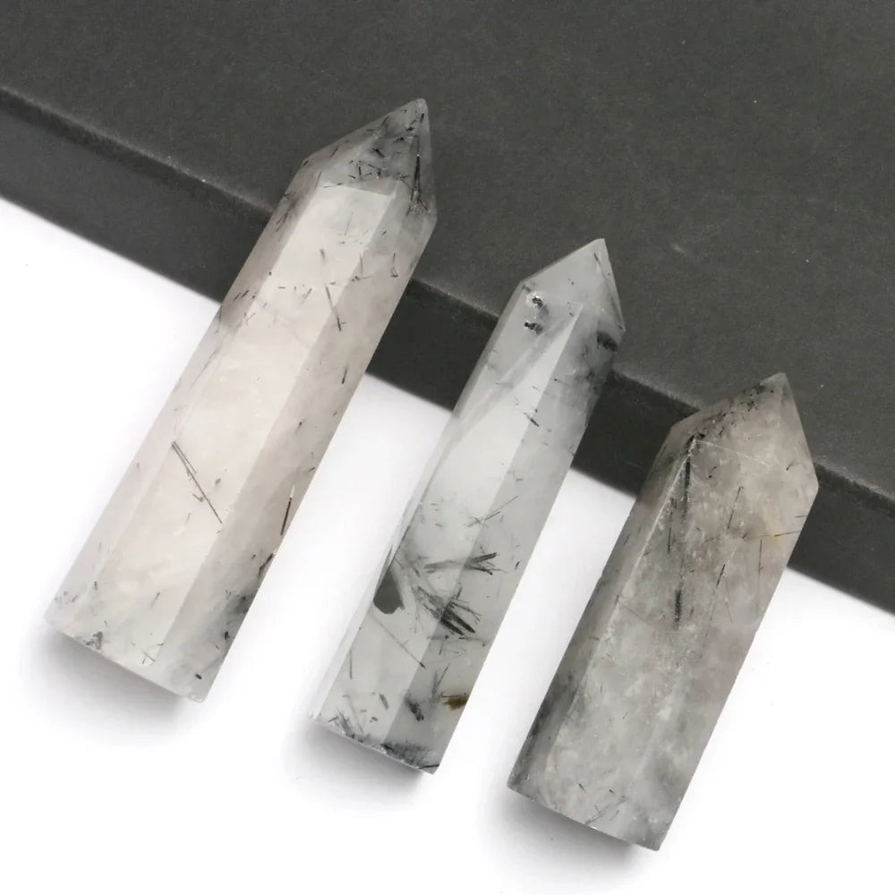 Tourmaline Quartz Crystal Point