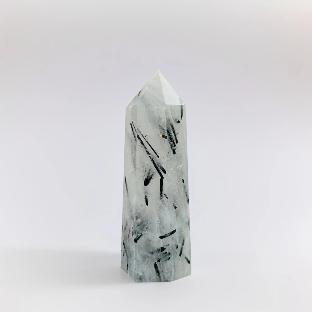 Tourmaline Quartz Crystal Point
