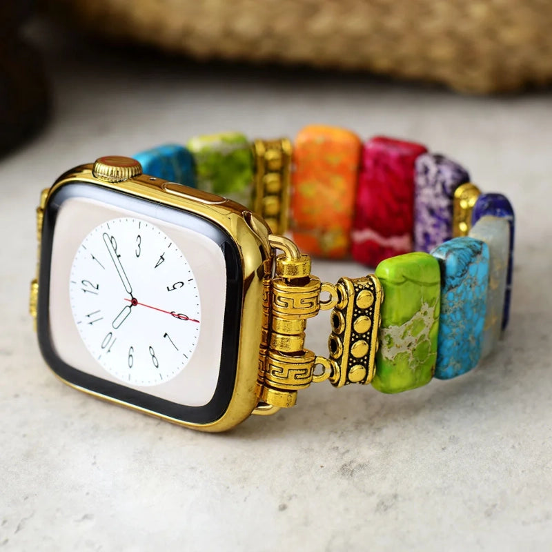 7 Chakra Jaspers Apple Watch Strap
