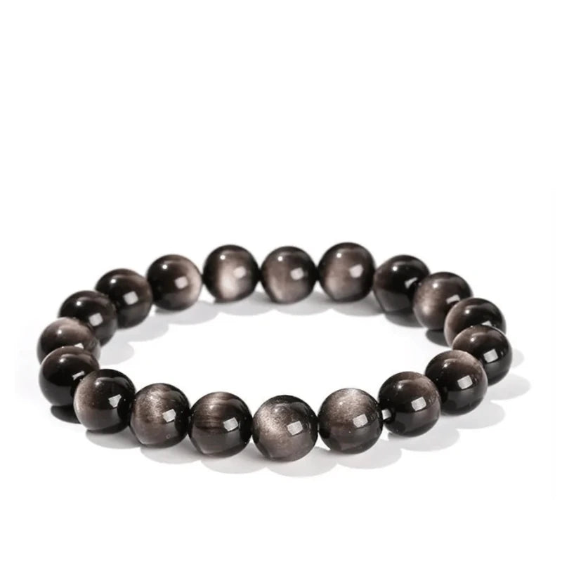 Silver Obsidian Bracelet