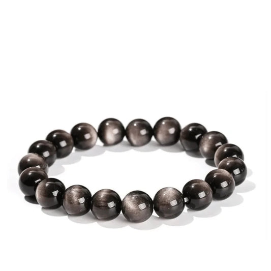 Silver Obsidian Bracelet