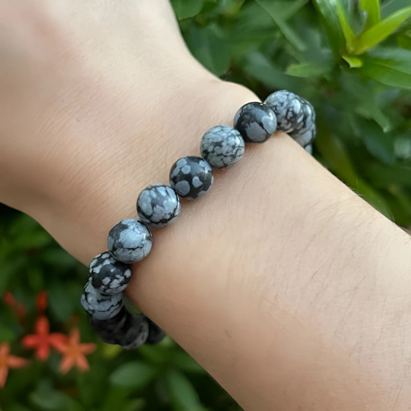 Snowflake Obsidian Bracelet