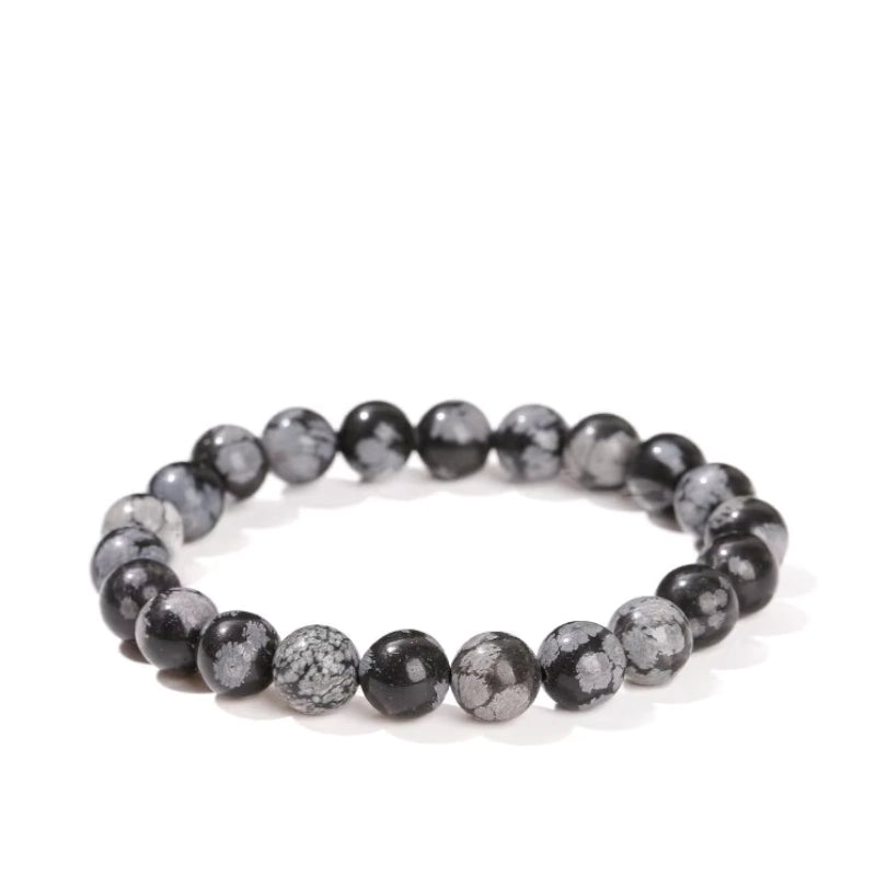 Snowflake Obsidian Bracelet