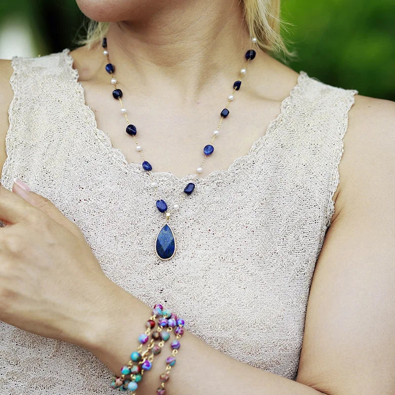 Lapis Lazuli Teardrop Necklace