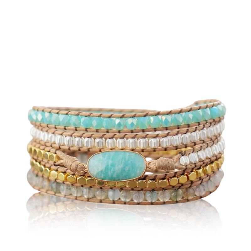 Trust & Courage Amazonite Wrap Bracelet
