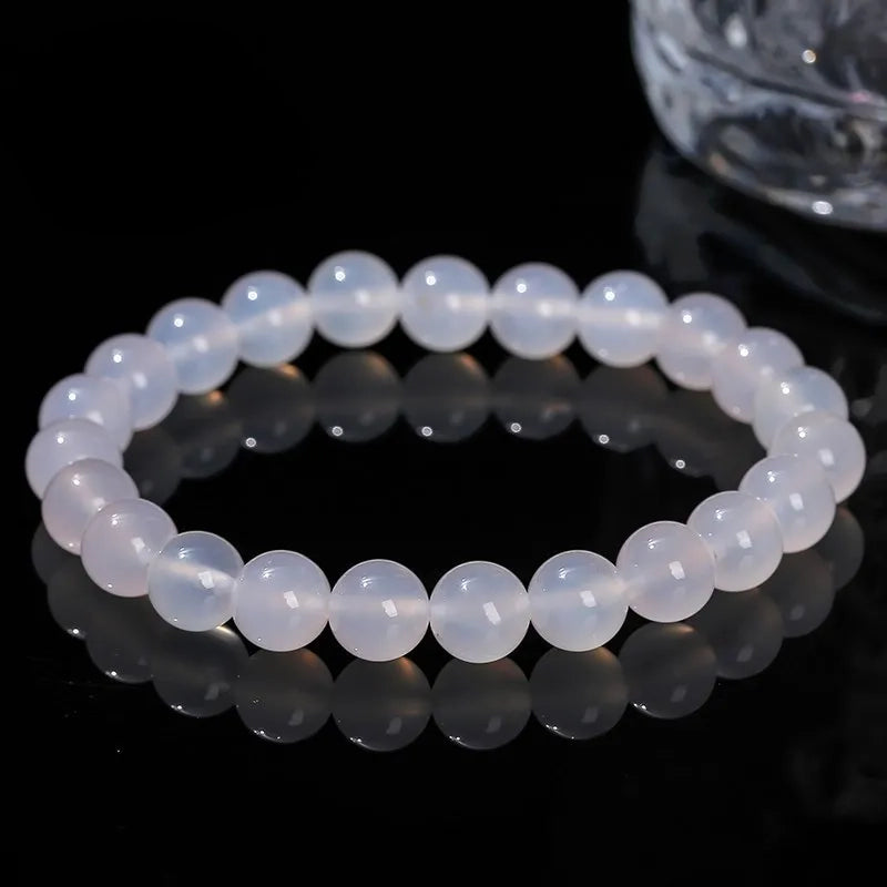 Peaceful White Agate Bracelet