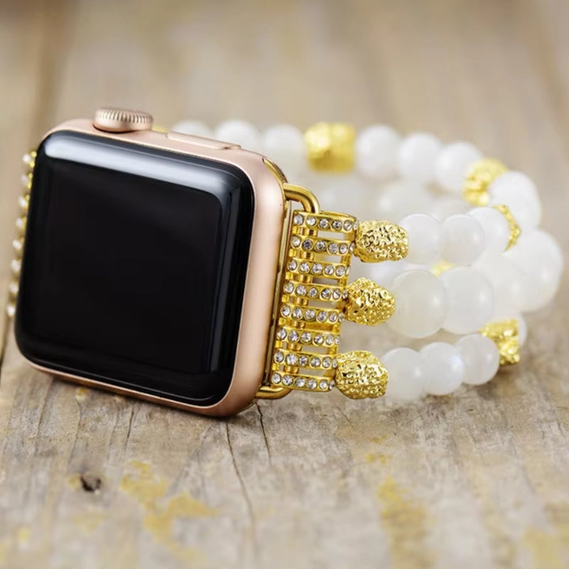 White Moonstone Apple Watch Strap
