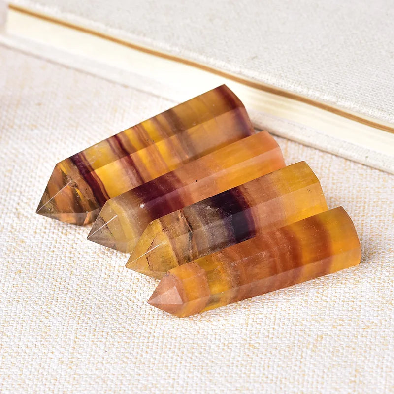 Yellow Fluorite Crystal Point