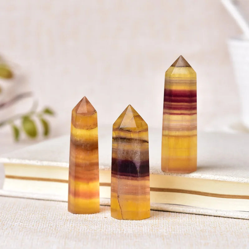 Yellow Fluorite Crystal Point