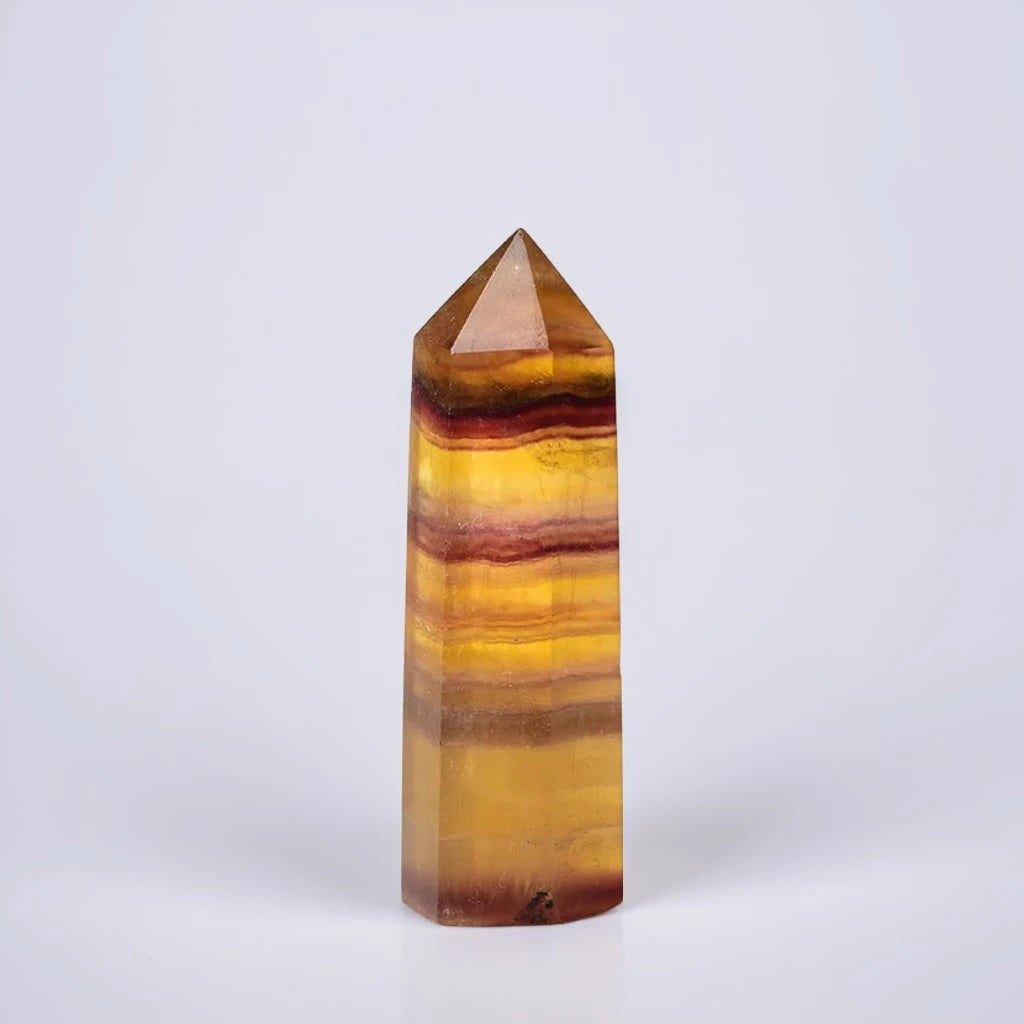 Yellow Fluorite Crystal Point